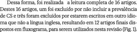 Dessa forma, foi realizada a leitura completa de 16 artigos. Destes 16 artigos, um foi exclu do por n o incluir a pre...