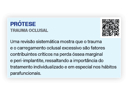 Pr tese Trauma oclusal ￼ Uma revis o sistem tica mostra que o trauma e o carregamento oclusal excessivo s o fatores c...